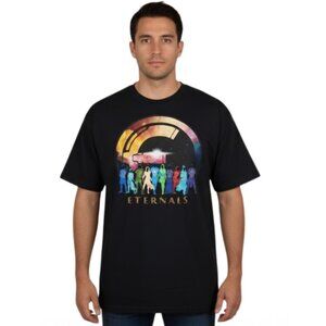 Marvel Studios Marvel Eternals Silhouette Men Black Graphic T-Shirt (2XL) NEW